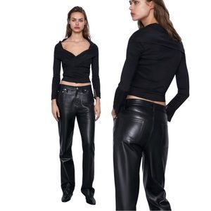 Zara Asymmetric Neckline Top